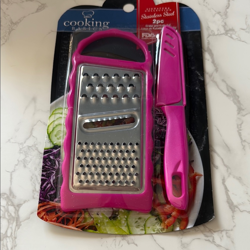 2pc grater and knife set